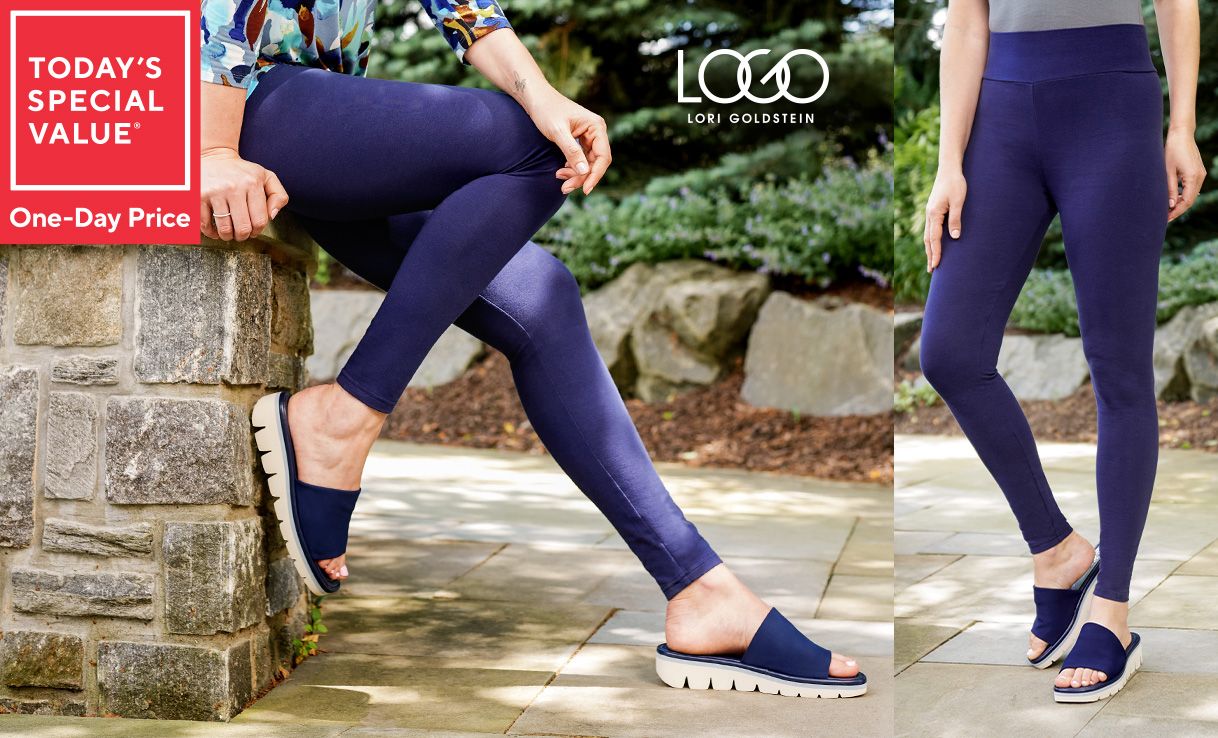 Today's Special Value® One-Day Price: LOGO Layers by Lori Goldstein Knit Pull-On Ankle Leggings