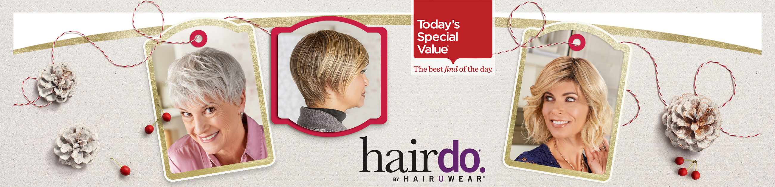 (QVC) Hairdo Choice of Three Wigs