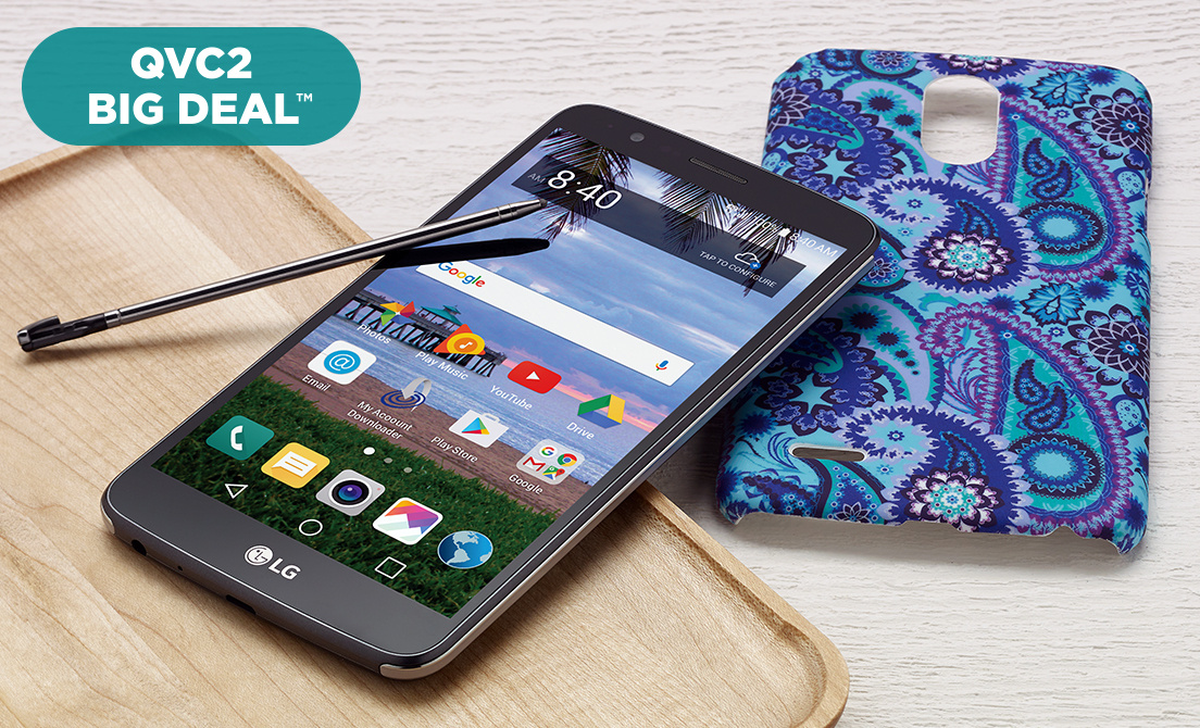 (QVC) Tracfone LG Stylo 3 5.7" Smartphone with Case and 1500 Min/ Text