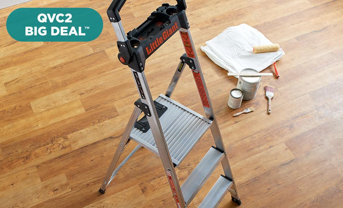 (QVC) Q2 Little Giant XtraLite Plus Lightweight Step Ladder with