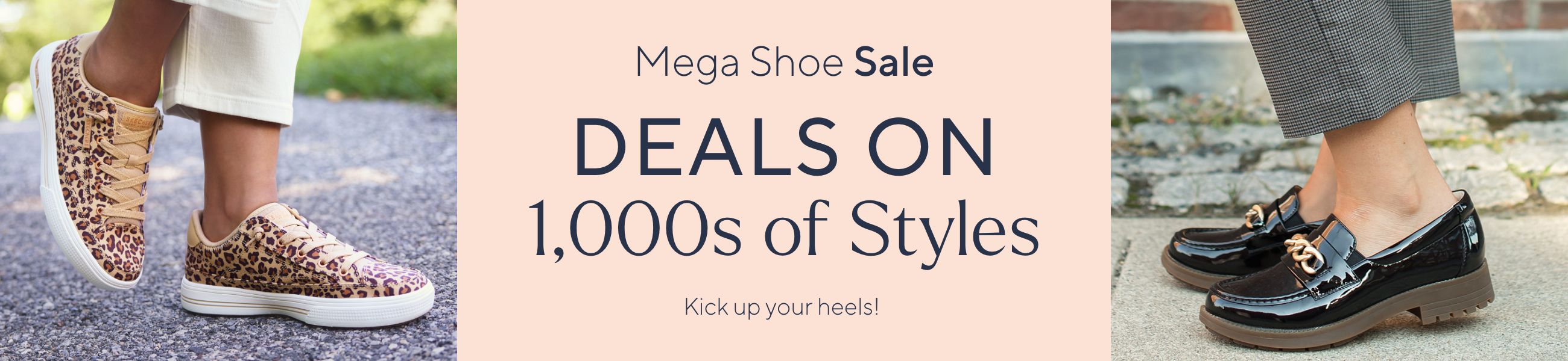 Mega Shoe Sale: Deals on 1,000s of Styles. Kick up your heels!