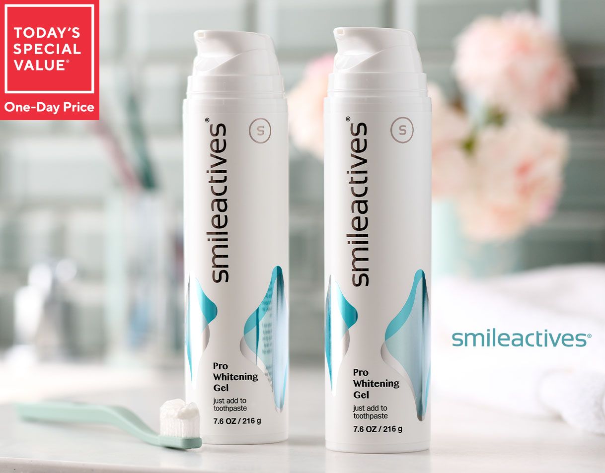 Qvc Smileactives Mega Size Pro Teeth Whitening 7 6 Oz Gel Duo