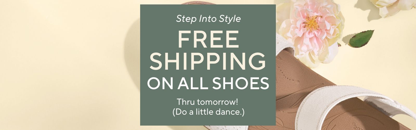 Step Into Style - Free Shipping on All Shoes. Thru tomorrow! (Do a little dance.)
