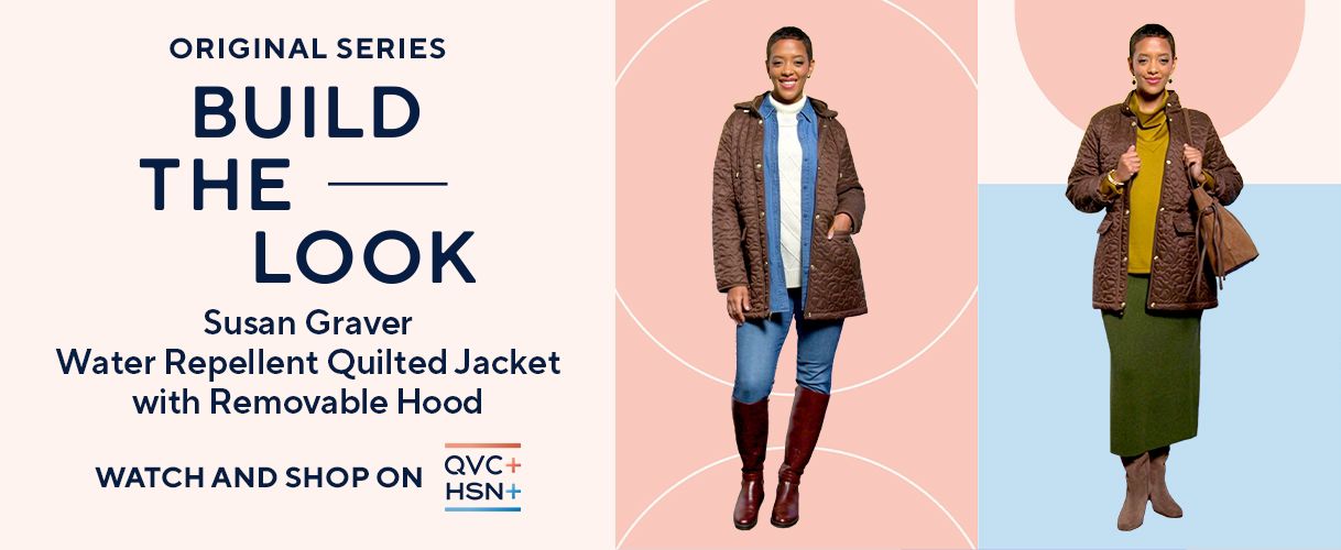 Original Series. Build the Look: Susan Graver Water Repellant Quilted Jacket with Removable Hood. Watch and Shop on QVC+ and HSN+. 