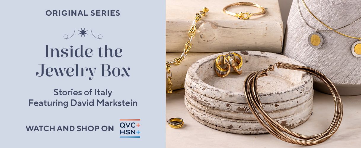 Inside the Jewelry Box. Stories of Italy Featuring David Markstein. Watch and Shop on QVC+ and HSN+.