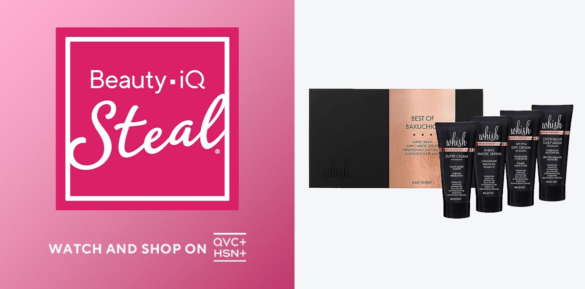 Beauty iQ Steal®. Watch and Shop on QVC+ and HSN+.
