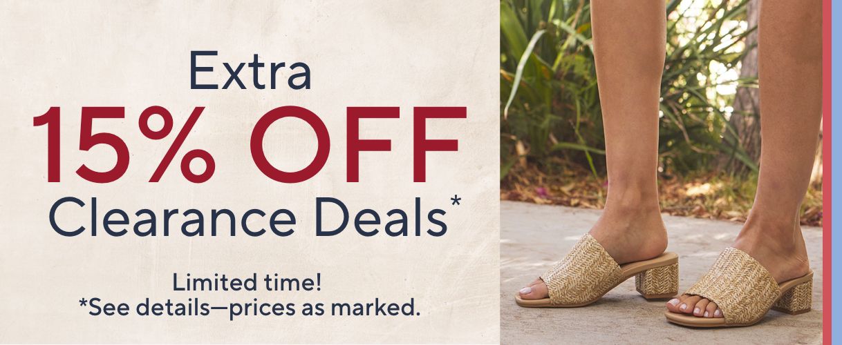 Extra 15% Off Clearance Deals*   Limited time! *See details—prices as marked.