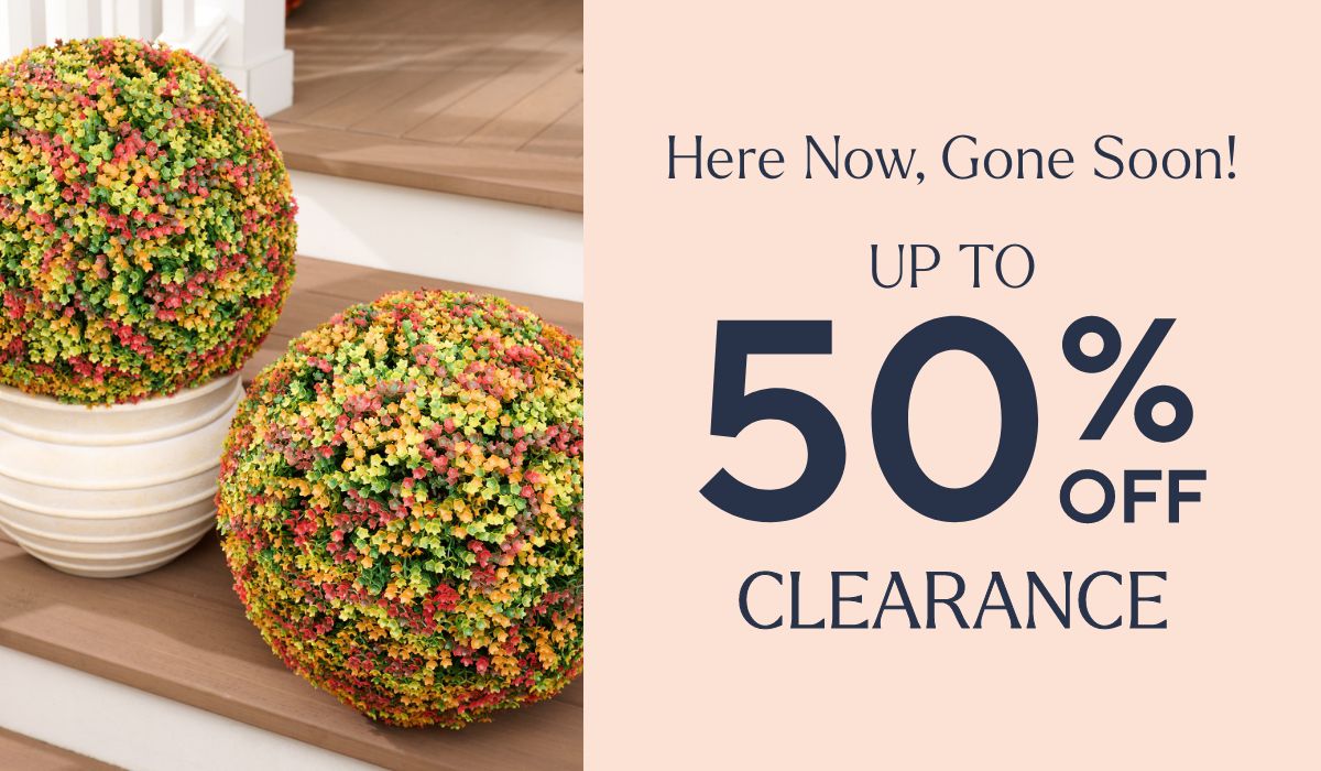 Here Now, Gone Soon! Up to 50% Off Clearance