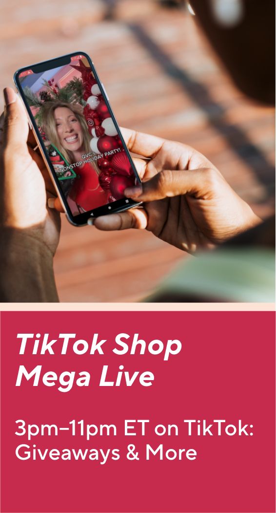 TikTok Shop Mega Live  3pm–11pm ET on TikTok: Giveaways & More