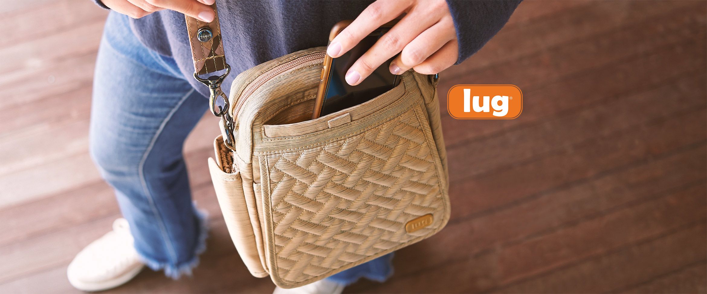 lug crossbody flapper