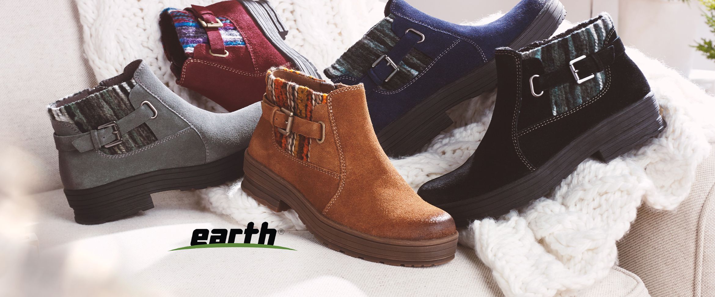 earth origins leather and suede ankle boots