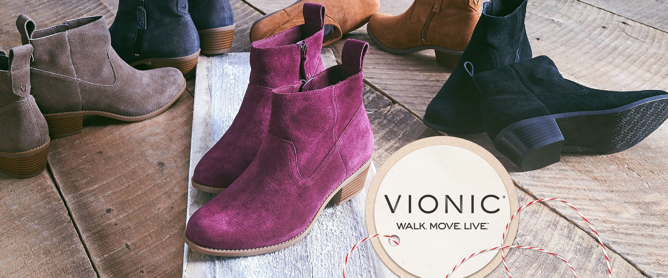 vionic water resistant suede ankle boots