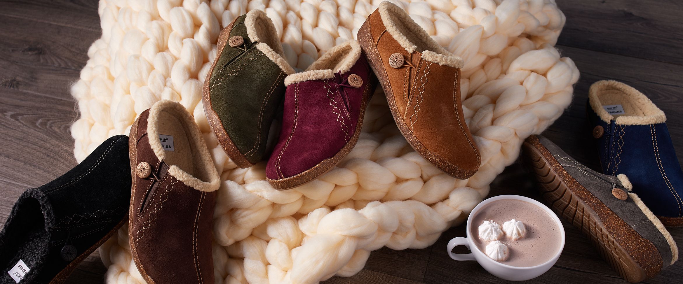clogs with fur trim