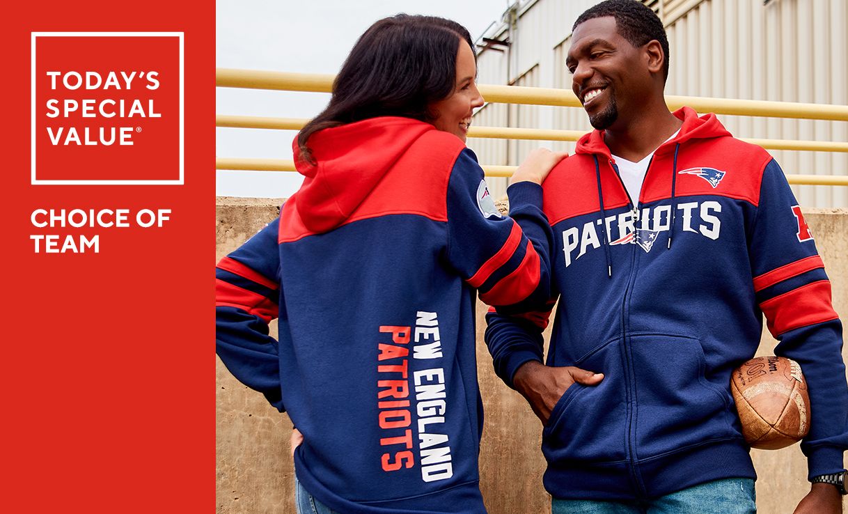 (QVC) NFL Full Zip Color Blocked Hoodie