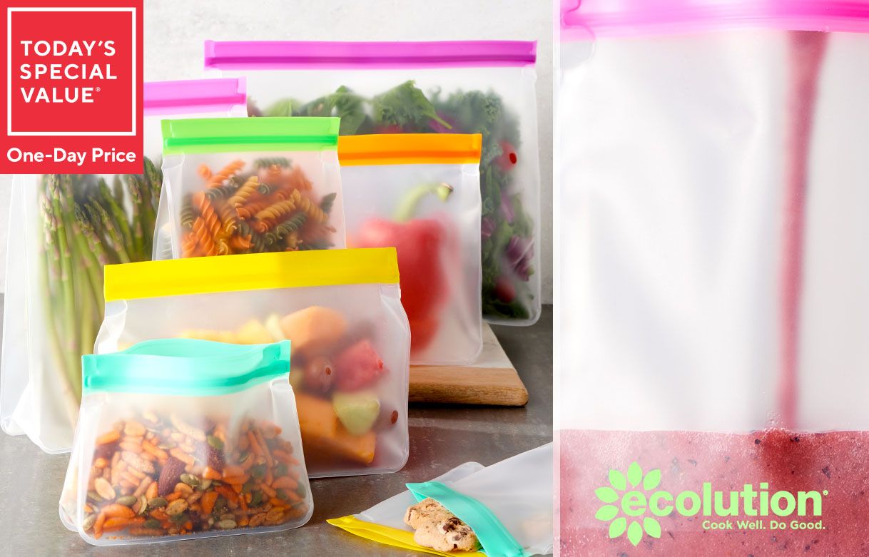 Today's Special Value® One-Day Price: Ecolution 15-Piece Reusable Stand-Up Food Storage Bags
