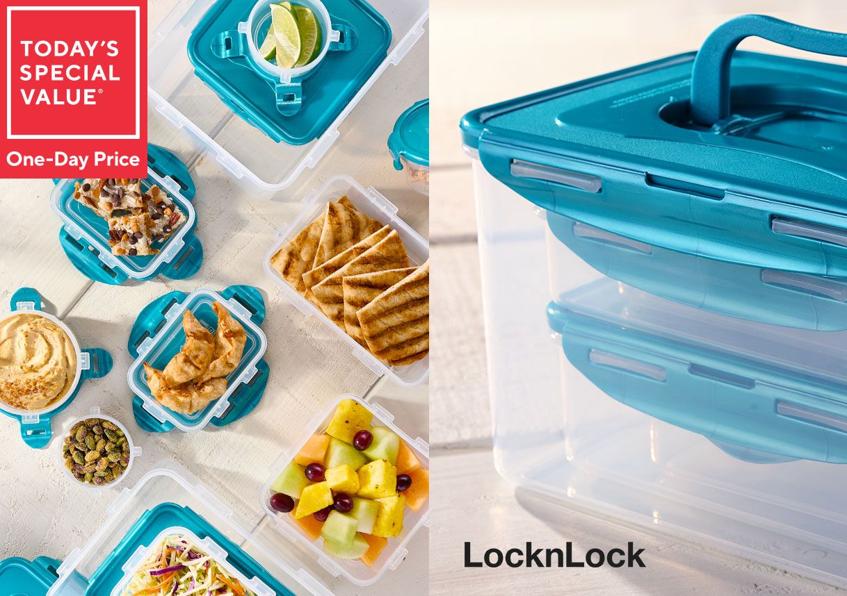 Today's Special Value® One-Day Price: LocknLock 13-Piece Nestable Storage Set w/ 2 Handle Lids