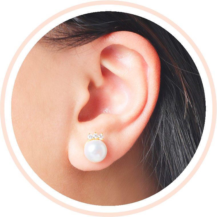 bronze or silver chandelier Earrings choose color pearl clip on or pierced 