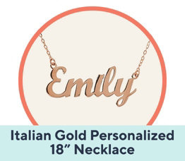 Italian Gold Personalized 18" Necklace