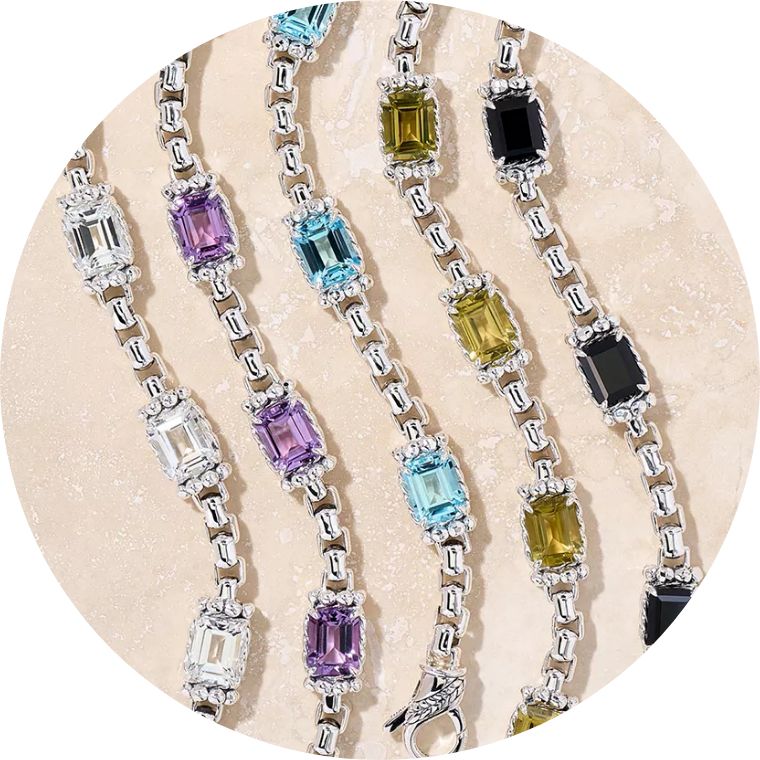 Or Paz Two-Tone Butterfly Gem Band Ring, Sterling 14K