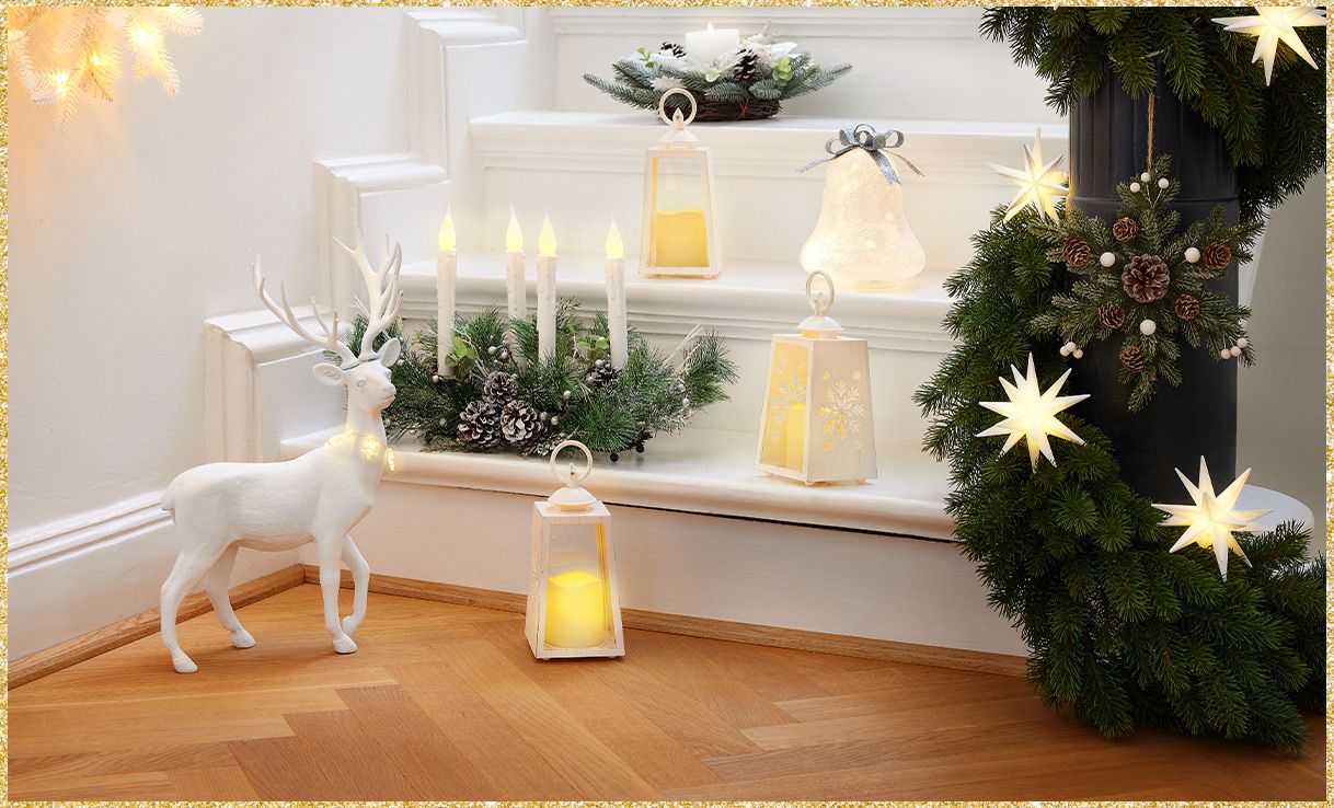 Weiße Weihnachtsdekoration