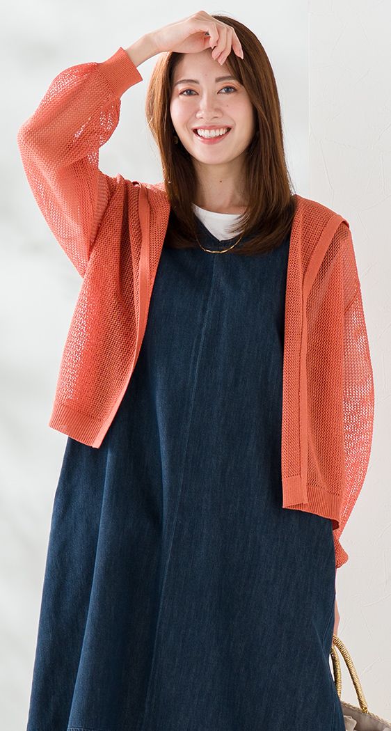 メッシュニットパーカー