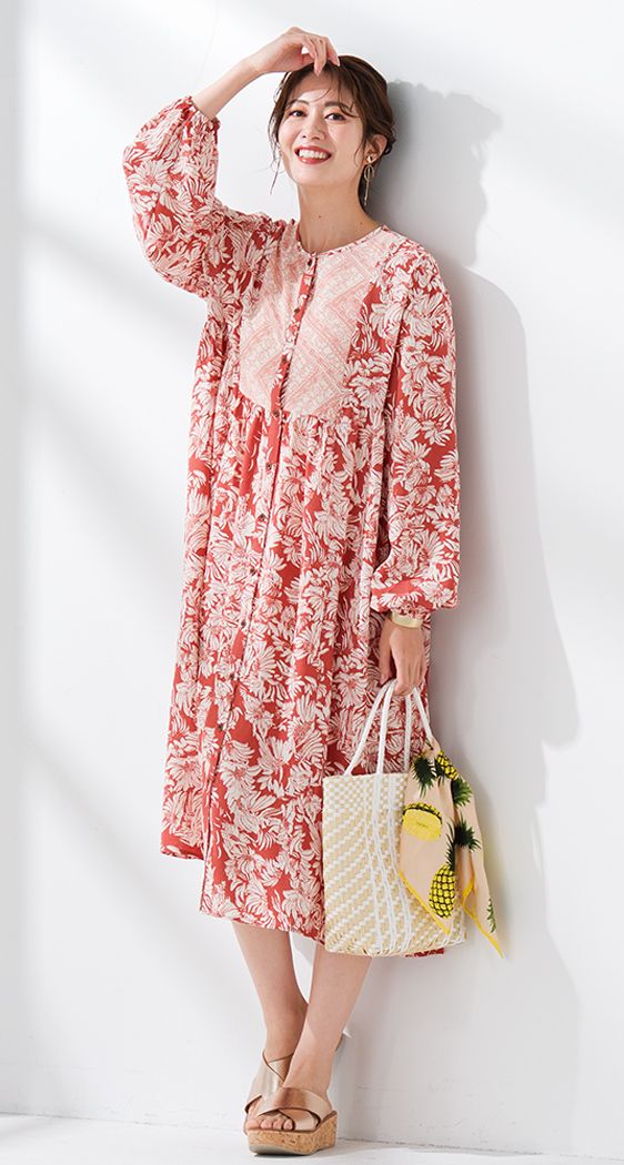 プリントワンピース