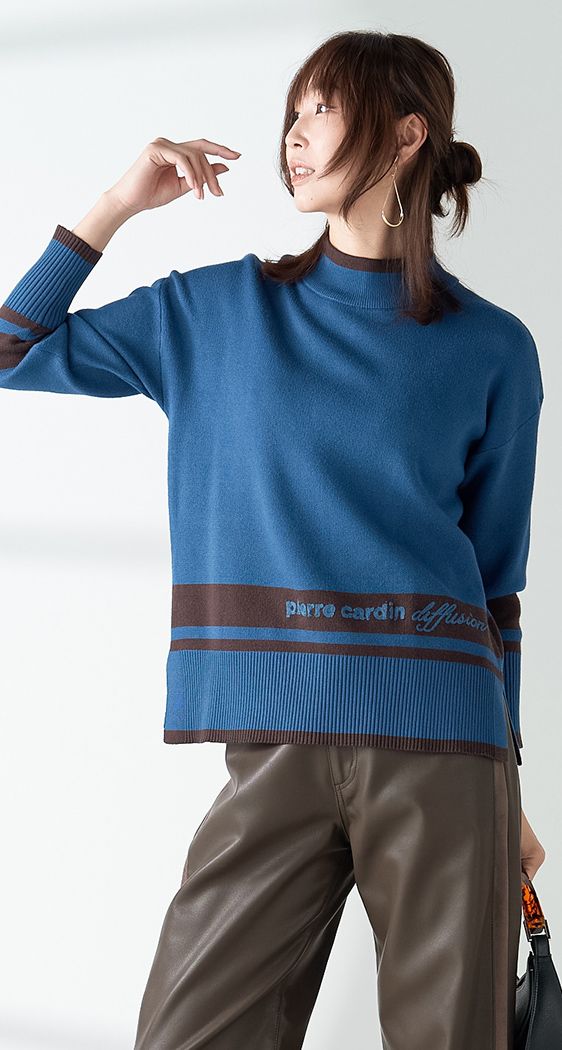 ハイネックニットプルオーバー 