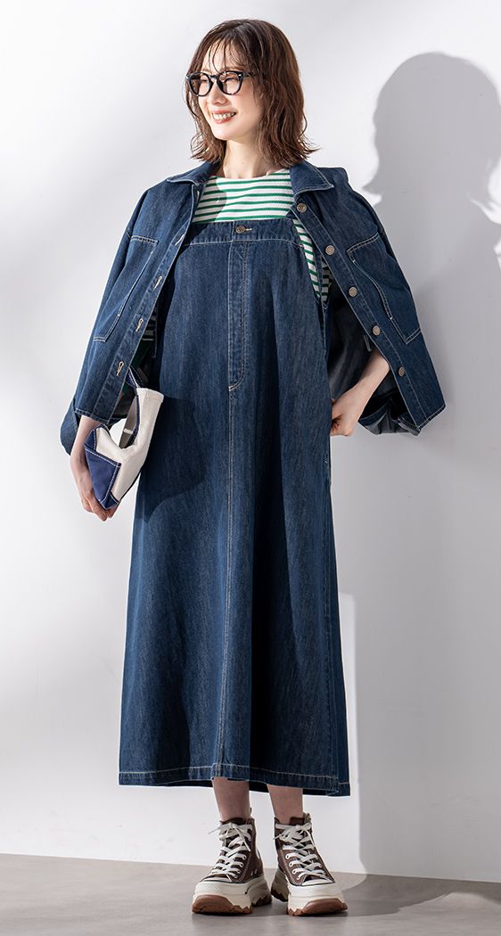デニムジャンパースカート