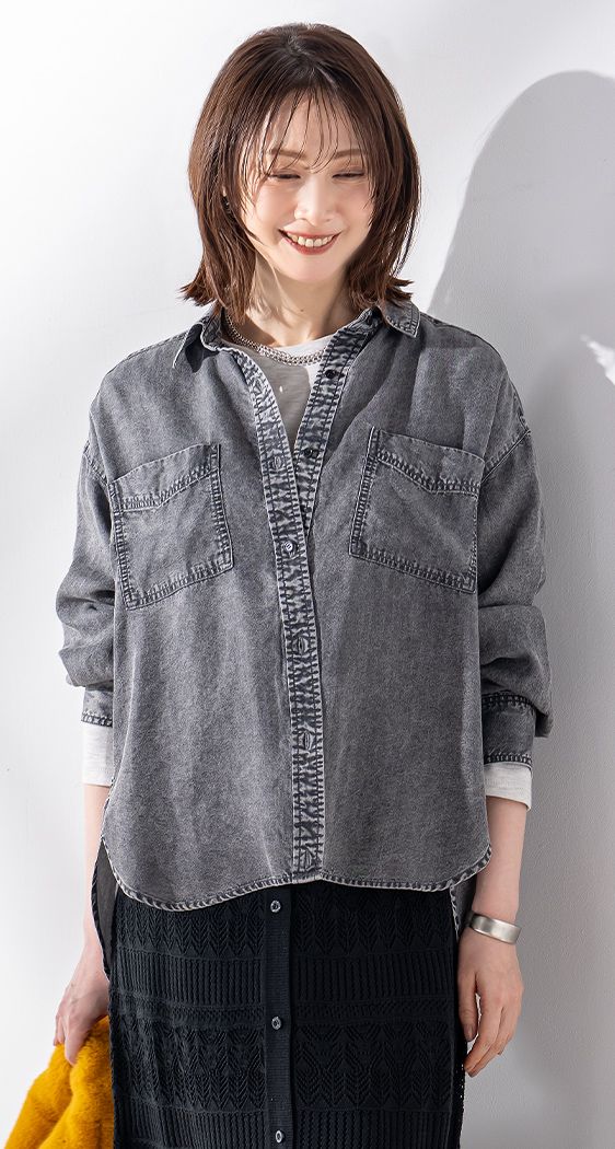 デニムシャツチュニック