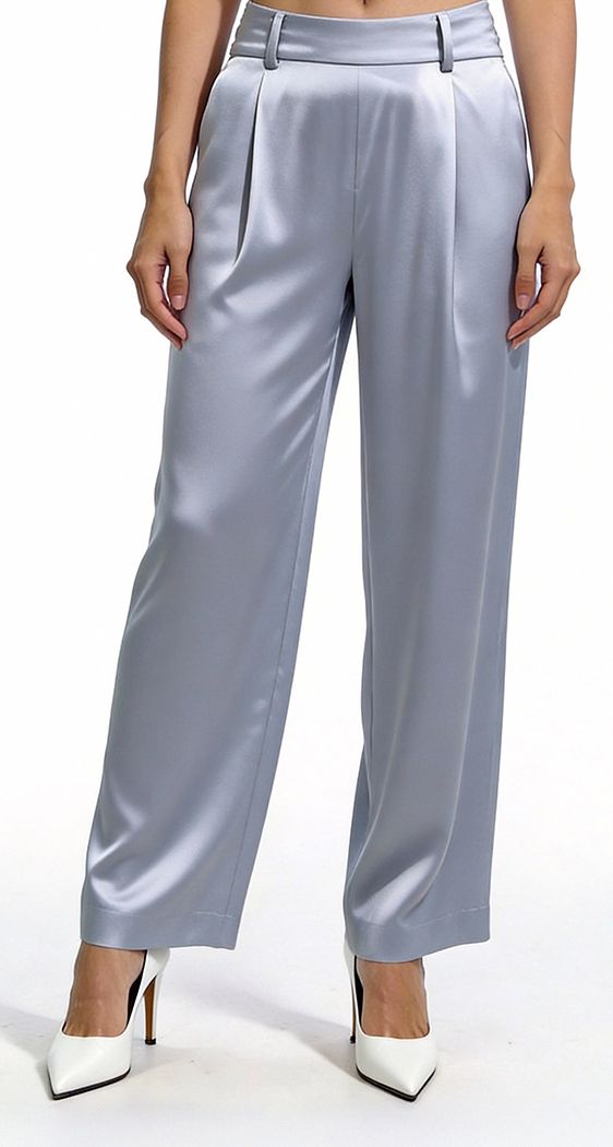 サテンワイドパンツ