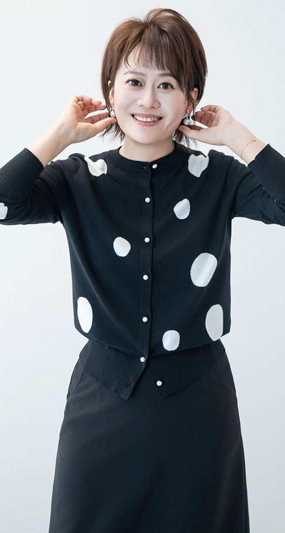 ドット柄カ－ディガン