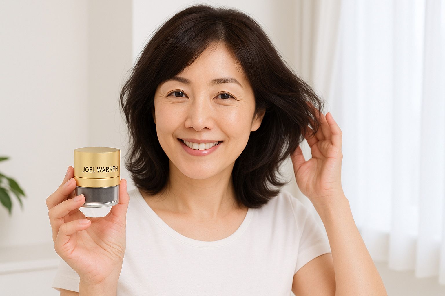 JOEL WARREN 白髪、ボリュームカバー粉 4個セット JOEL WARREN白髪&ボリュームカバー】簡単ポンポンで白髪も薄毛も