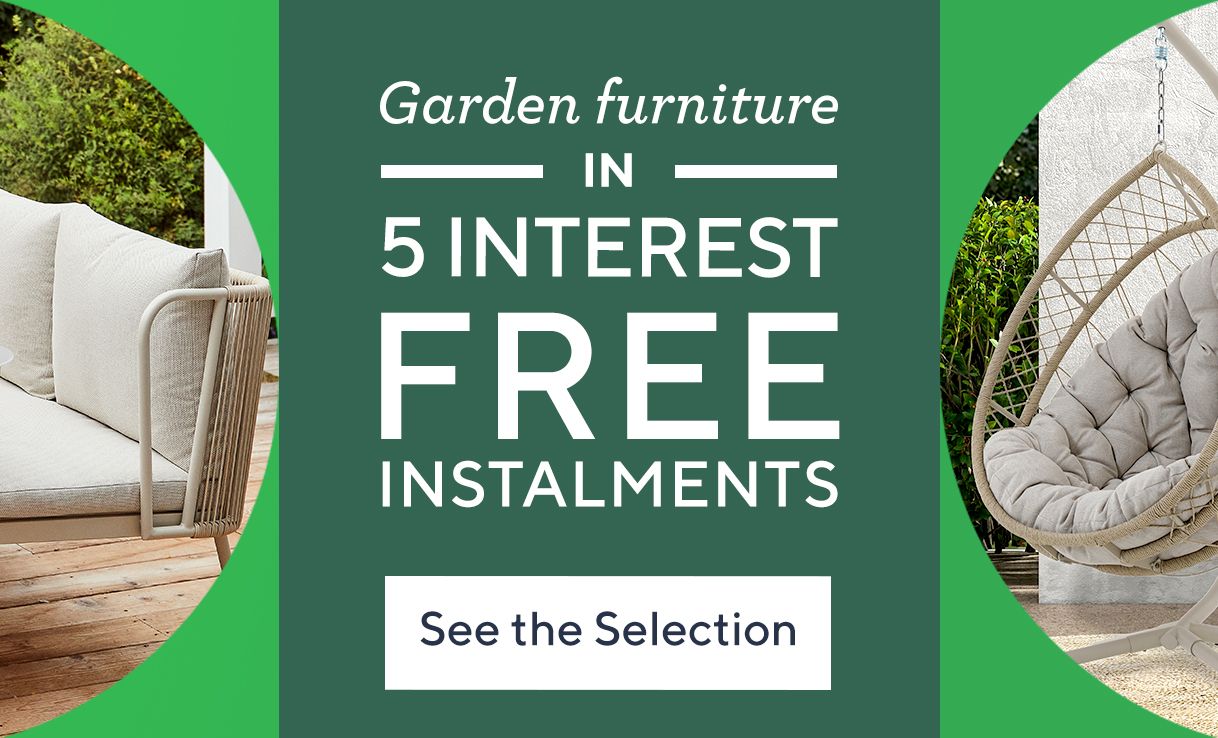 Garden furniture in interest-free instalments