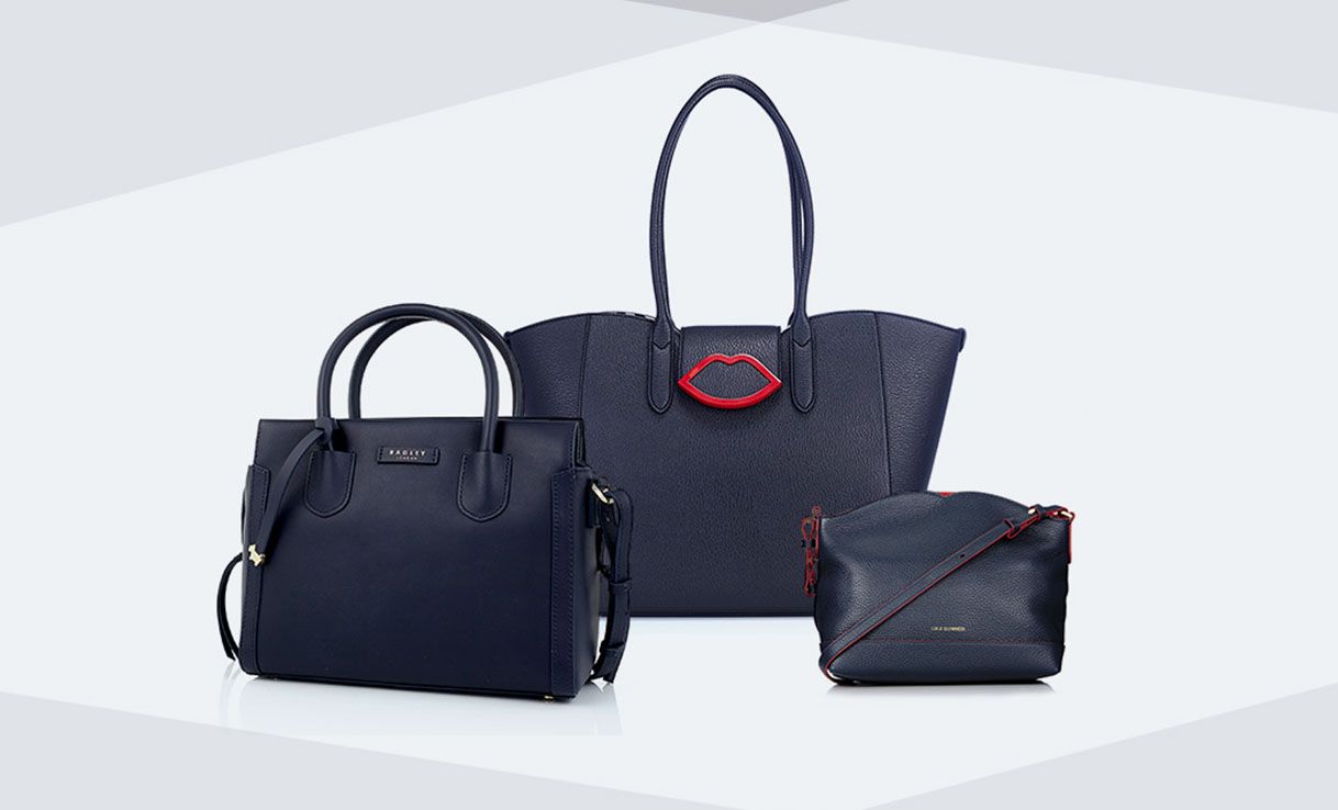 small navy handbags uk