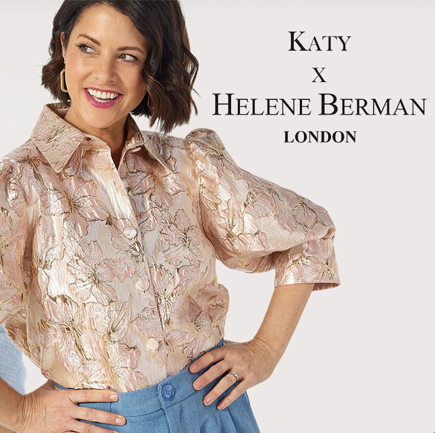 Helene Berman and presenter Katy Pullinger collab