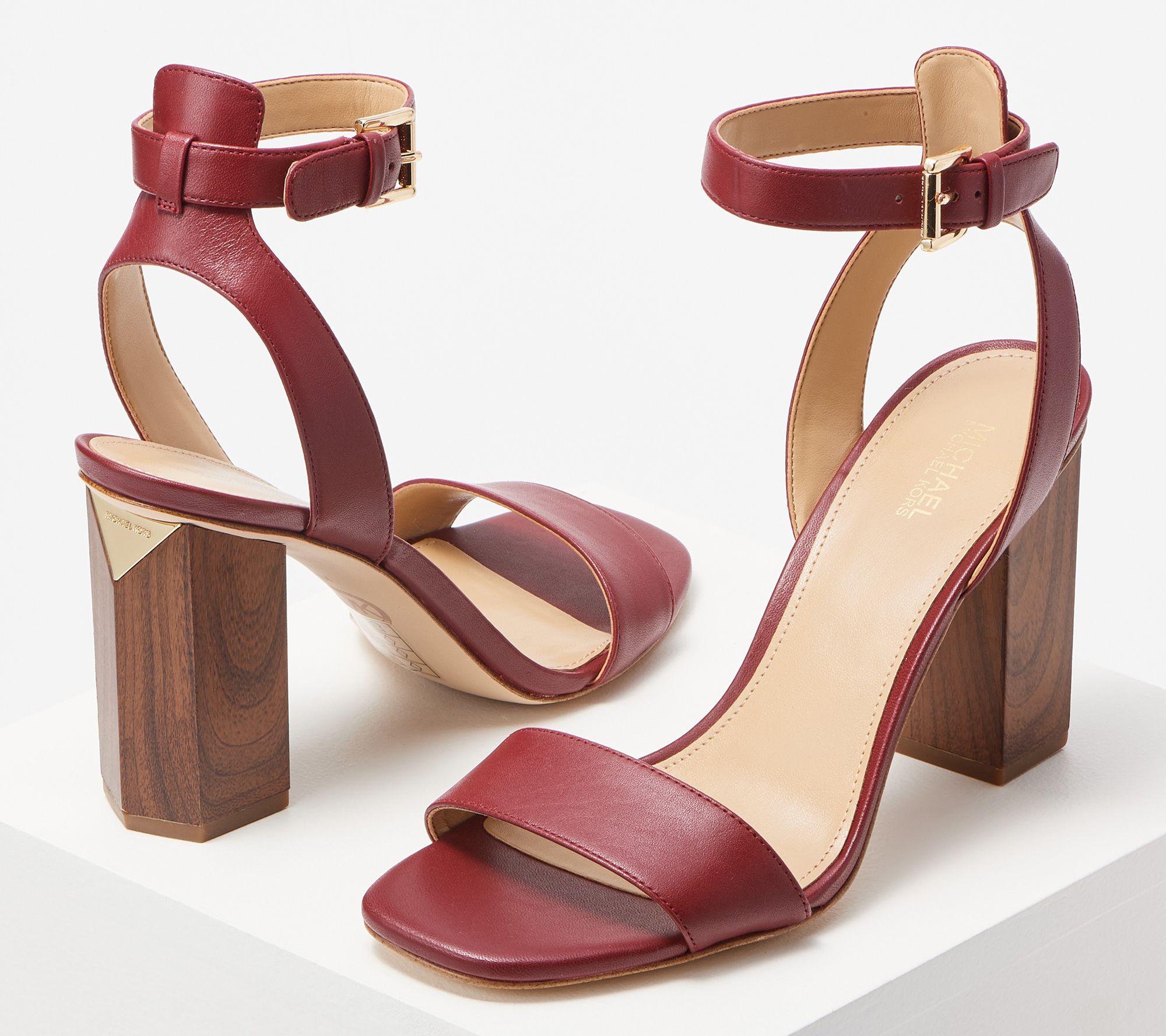 qvc block heel sandals