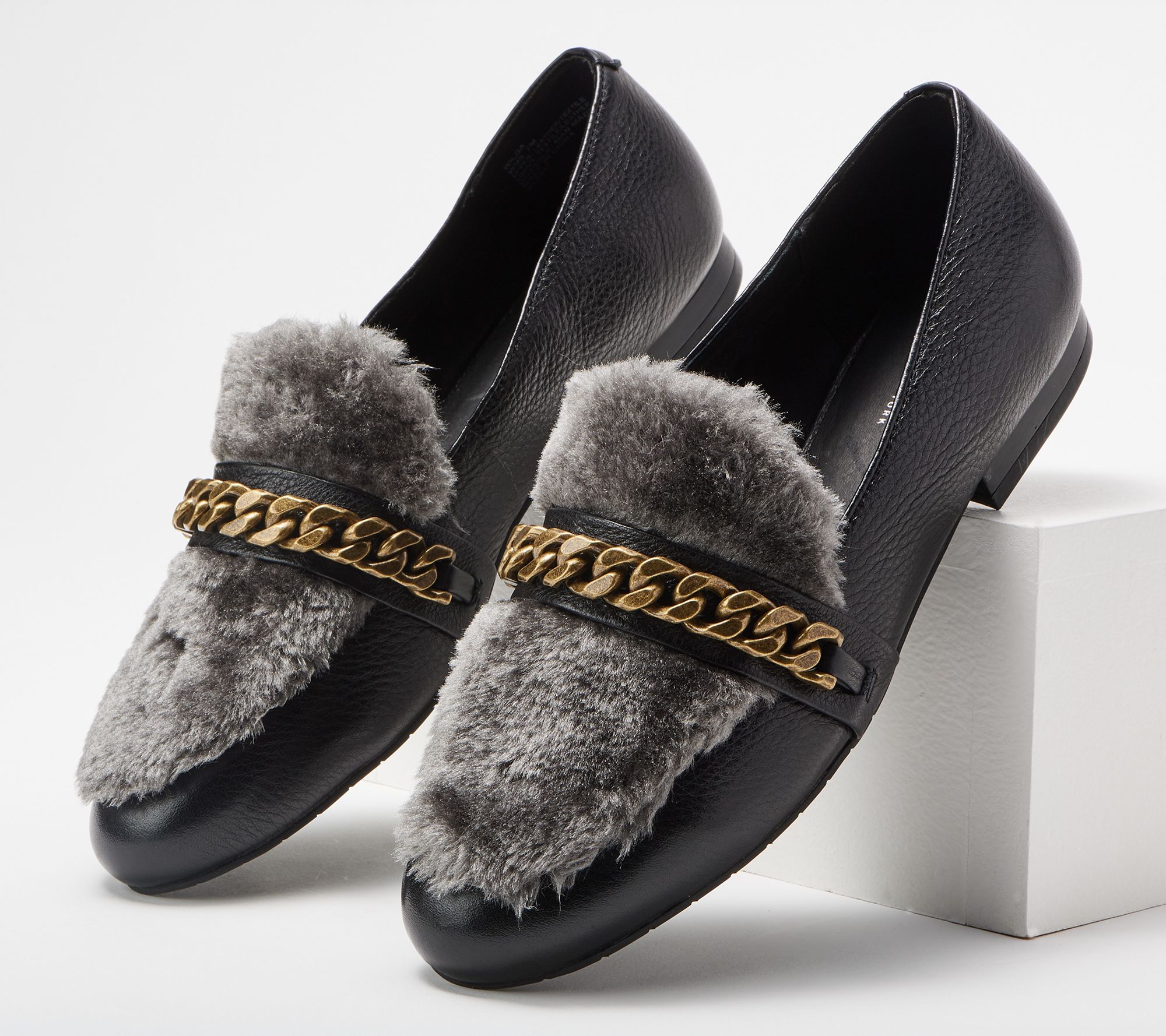  Kenneth Cole Faux Fur and Chain Loafer - Wilda - S9715