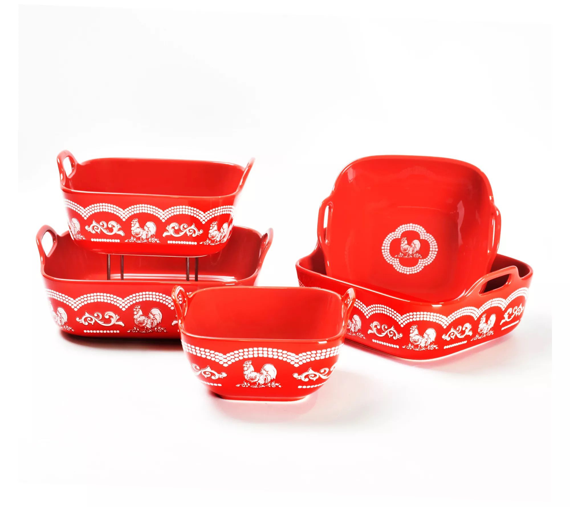 Temp-tations Doodle Doo Nostalgic 5-Piece Bakeware Set