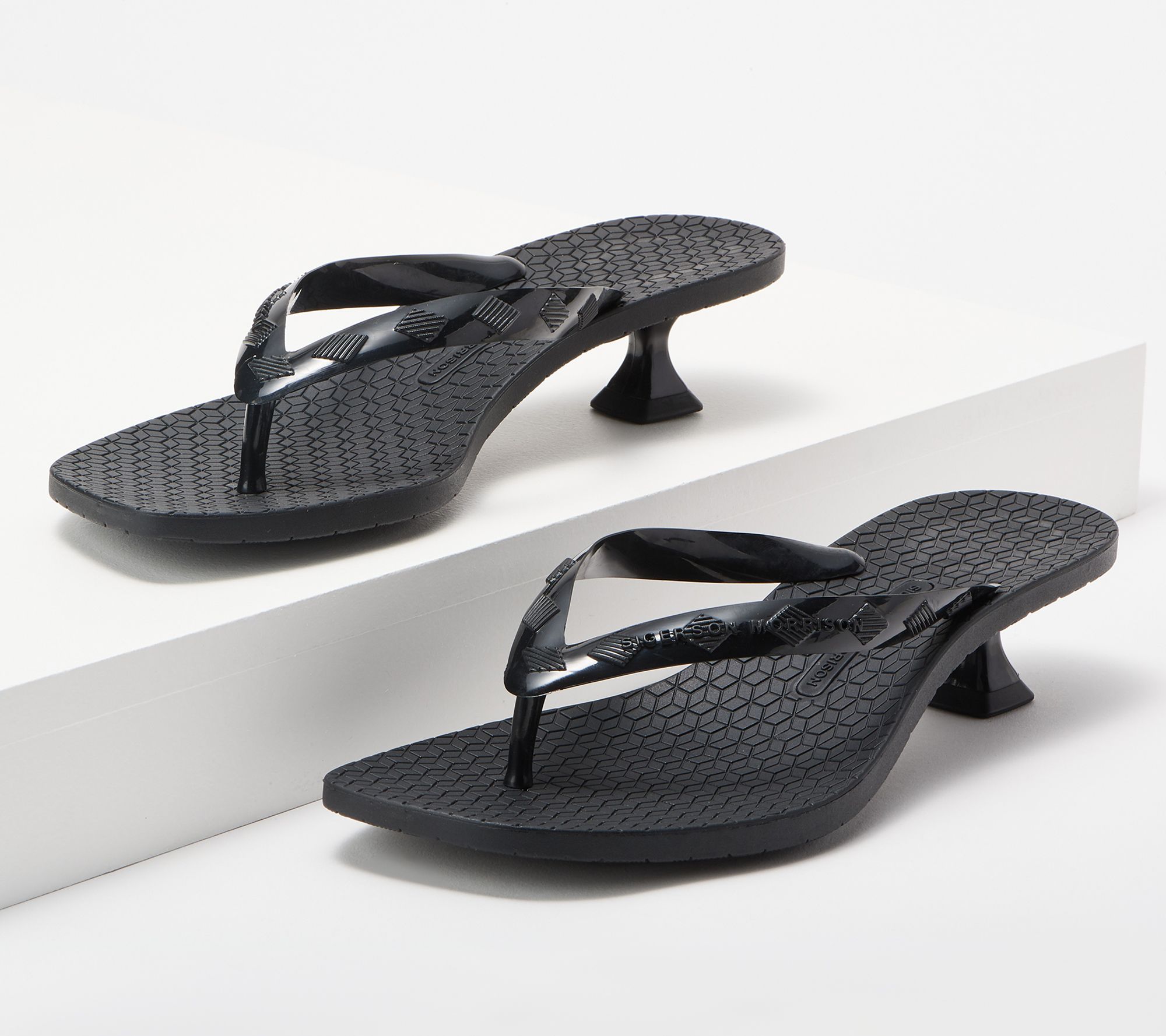 Sigerson Morrison Kitten Heel Flip-Flop Sandal - Jewel - S9735