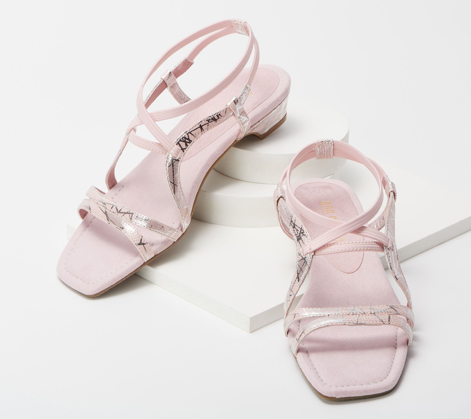 Ann Marino Square-Toe Dress Sandal- Zest Helps - S9678