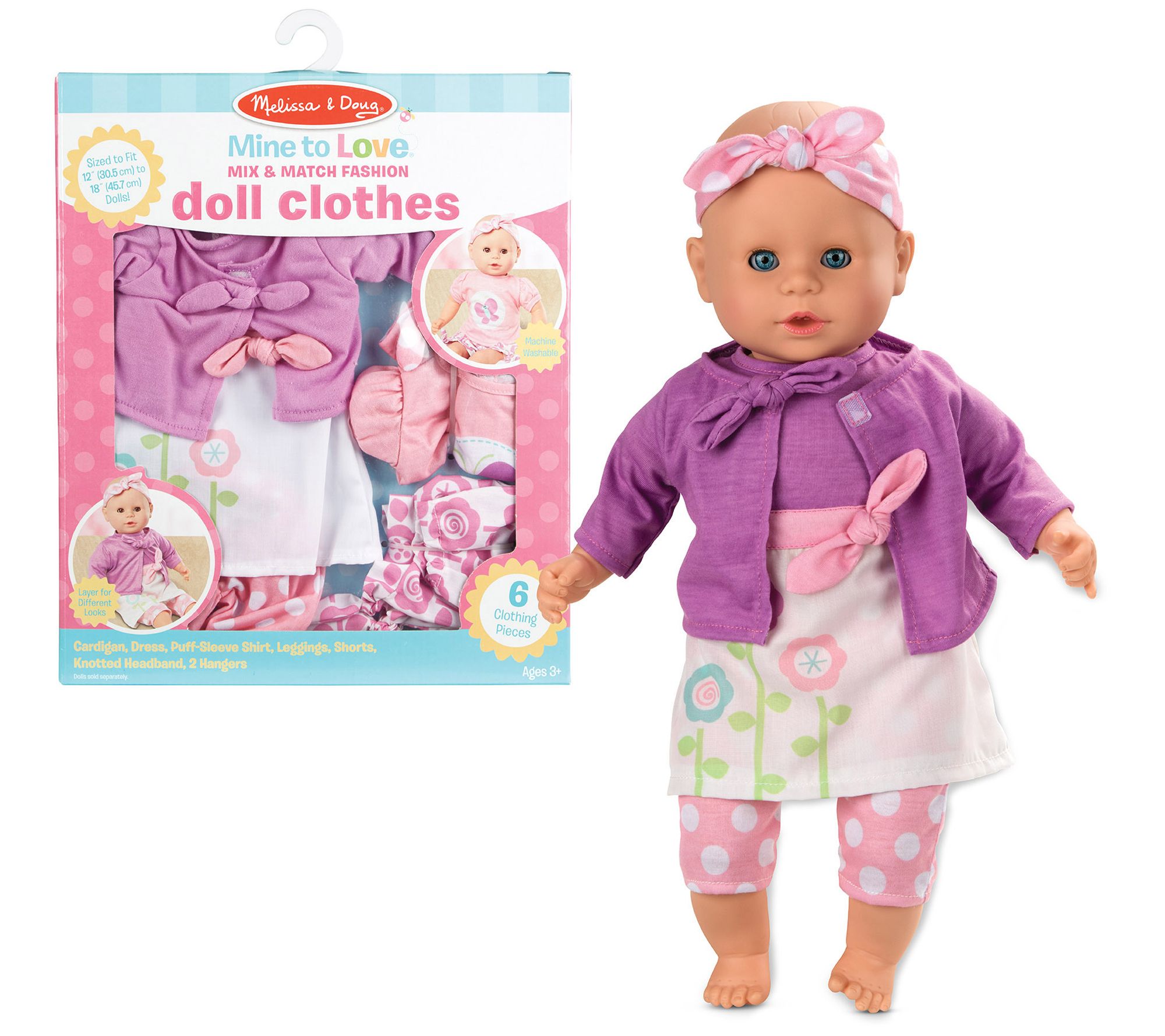 melissa and doug mix and match doll clothes