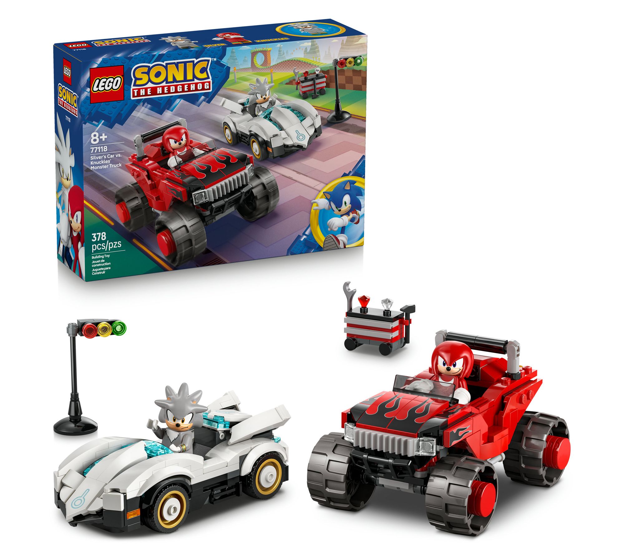 LEGO Sonic Silver's Car vs. Knuckles' Monster Truck