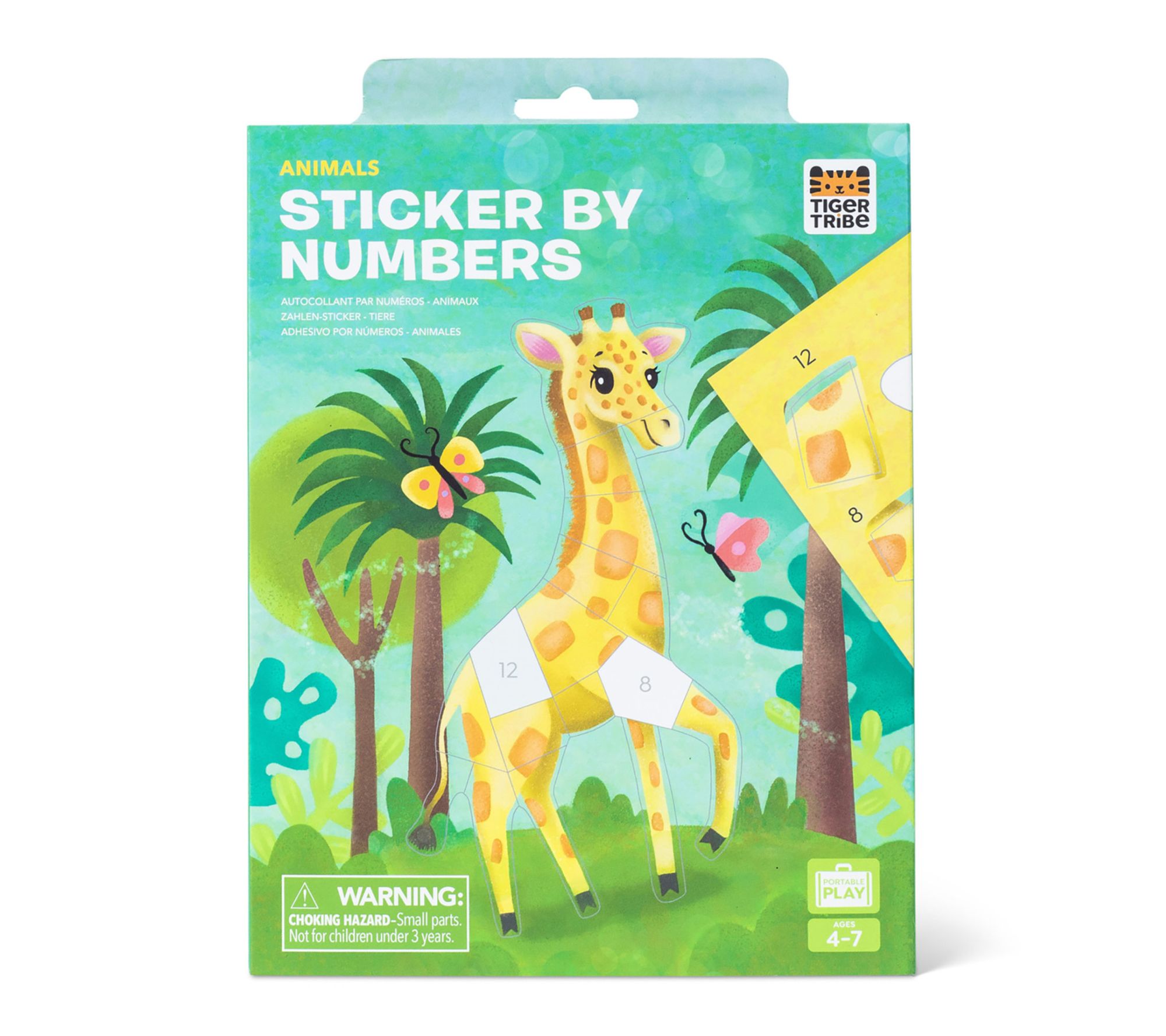 Tiger Tribe Sti cker by Numbers Animal Adventu re Art Set