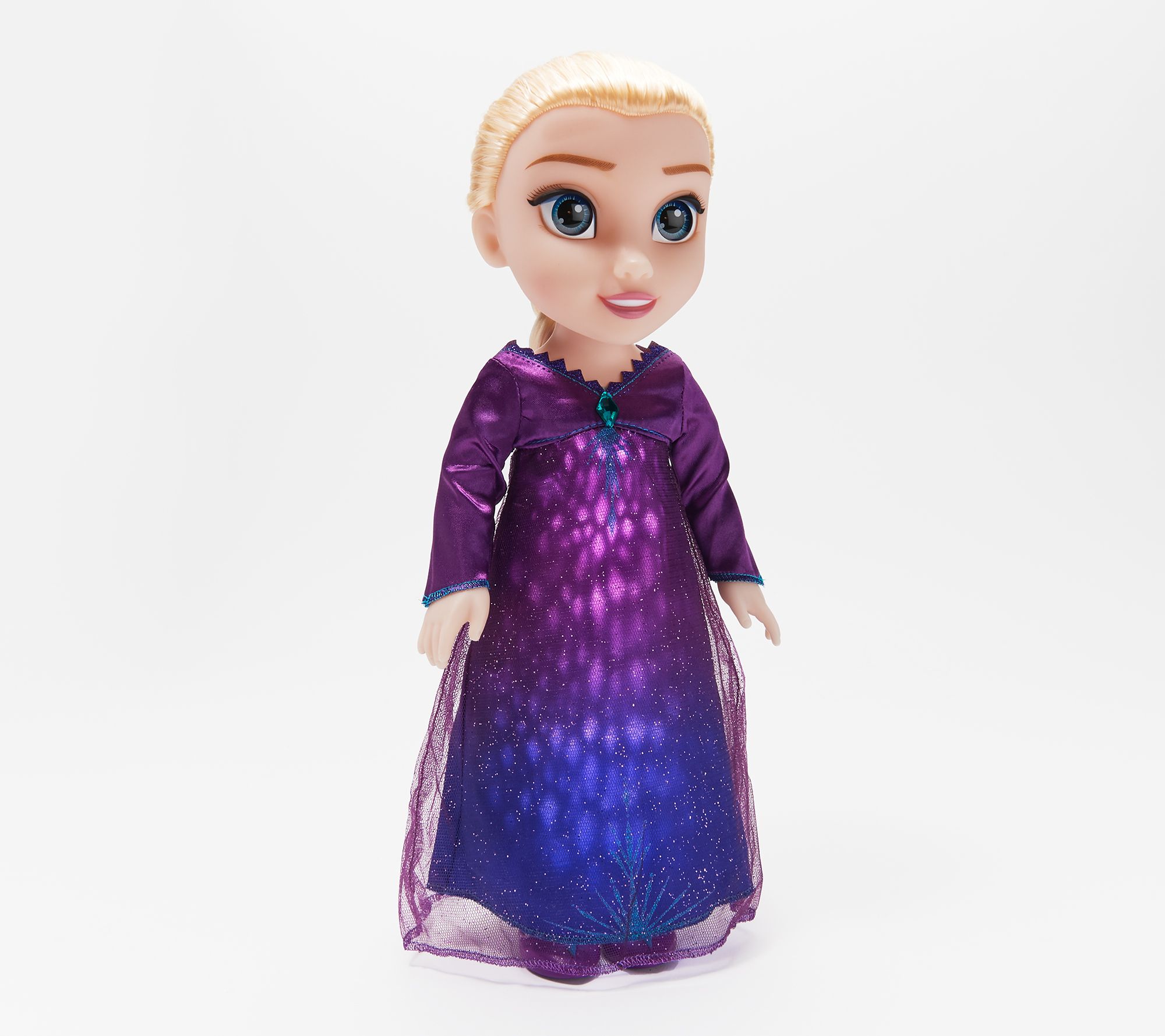 Disney S Frozen Singing Elsa Doll With Light Up Dress QVC Com
