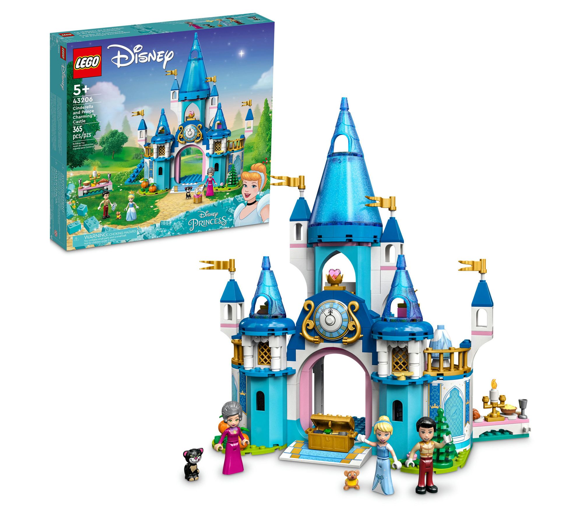 LEGO Disney Cin derella and Pri nce Charming's Castle 43206