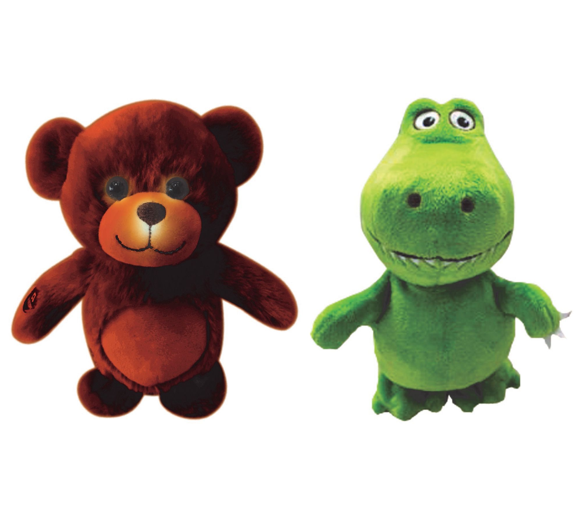 Set of 2 Walking & Talking Babble Budz Plush Friends