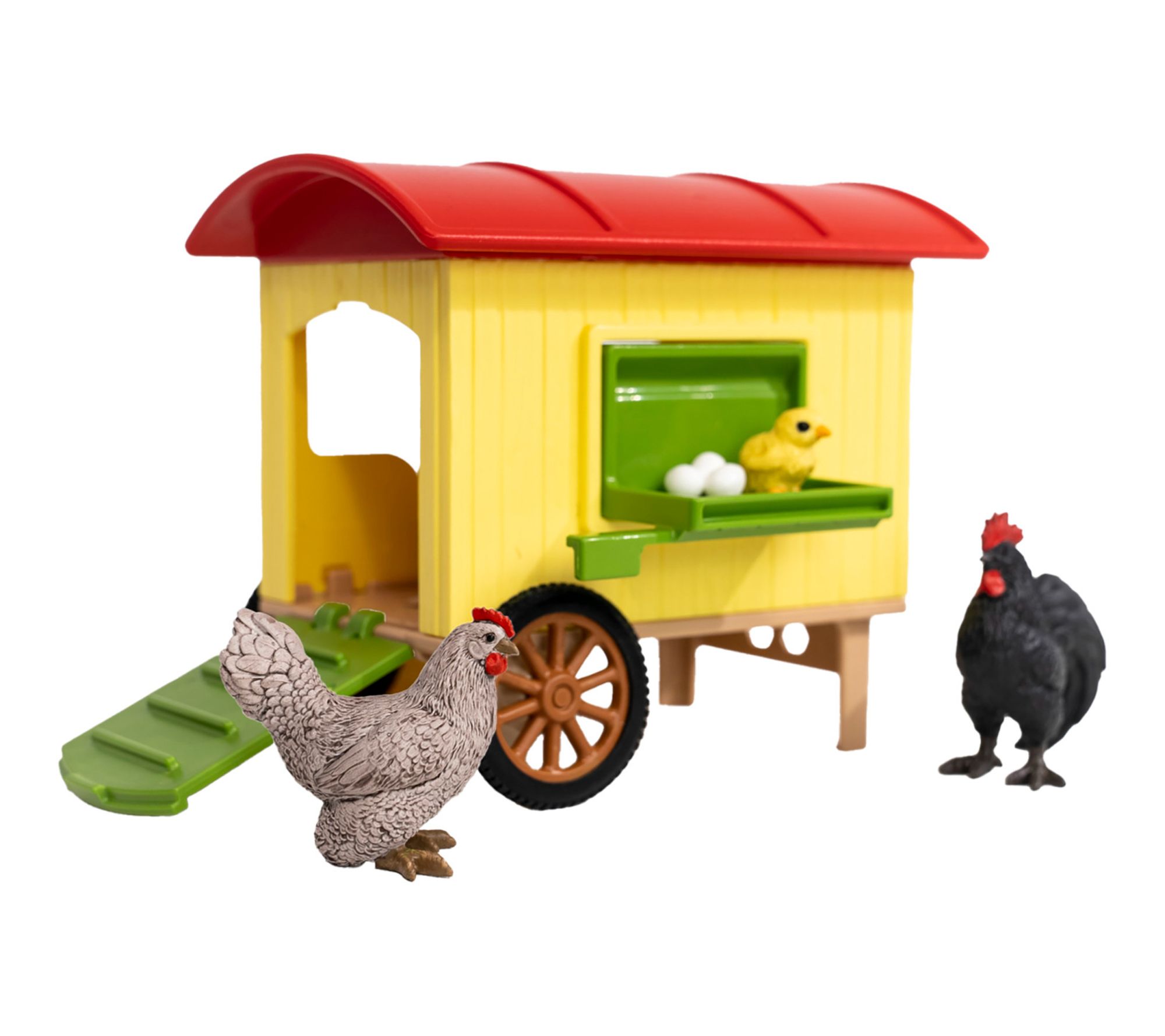 Schleich Farm World Mobile Chicken Coop 6pc Toy Playset