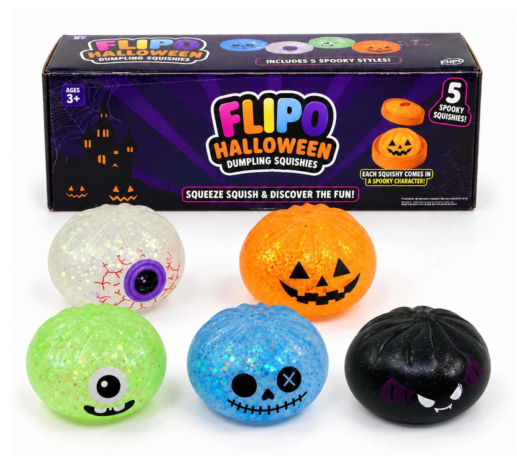 Flipo Set of 5 Spooky Squishy Dumplings
