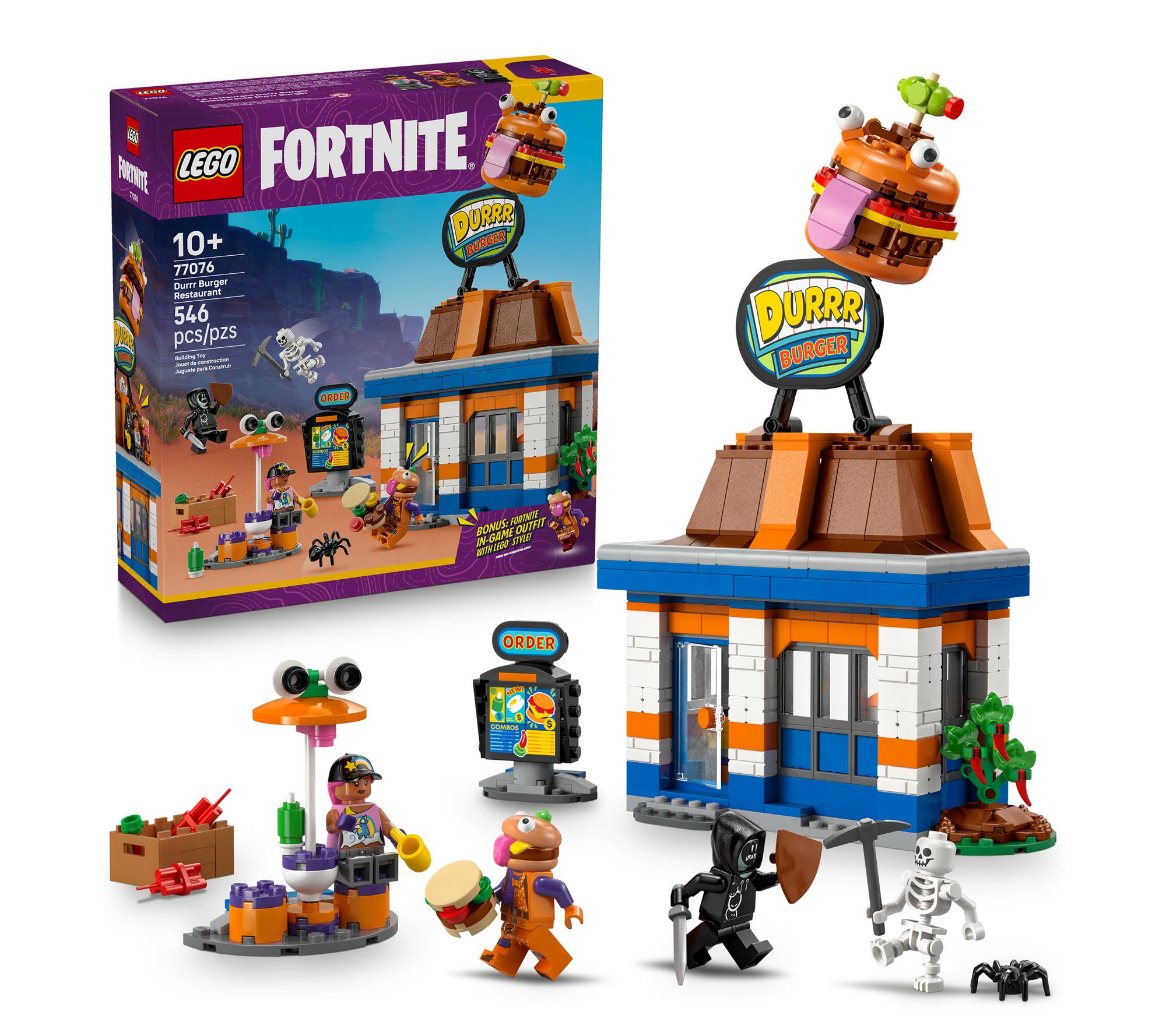 LEGO Fortnite Durrr Burger Restaurant Video Game Toy for Kids