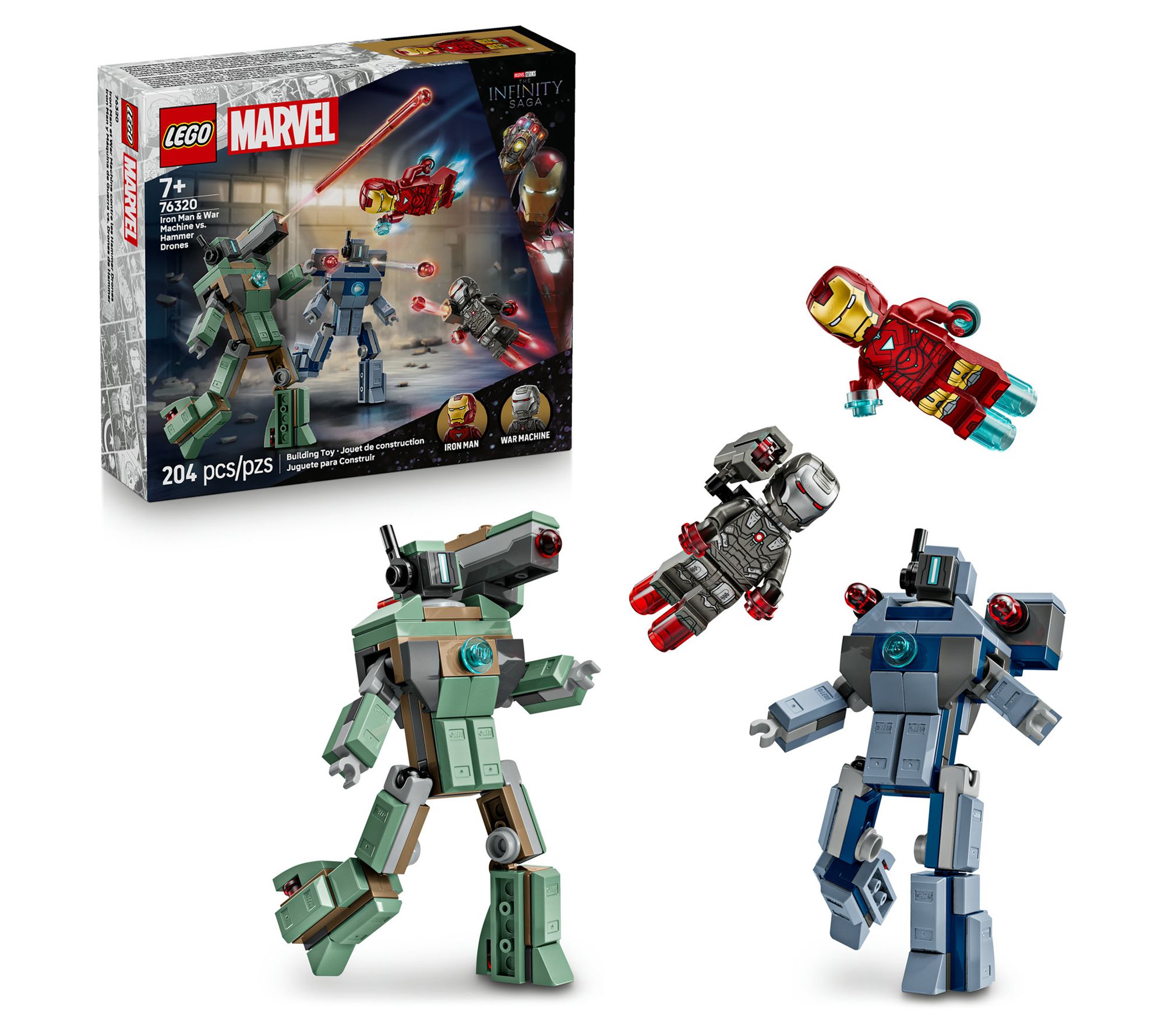  LEGO  Marvel Iron Man & War Machine vs. HammerDrones Building